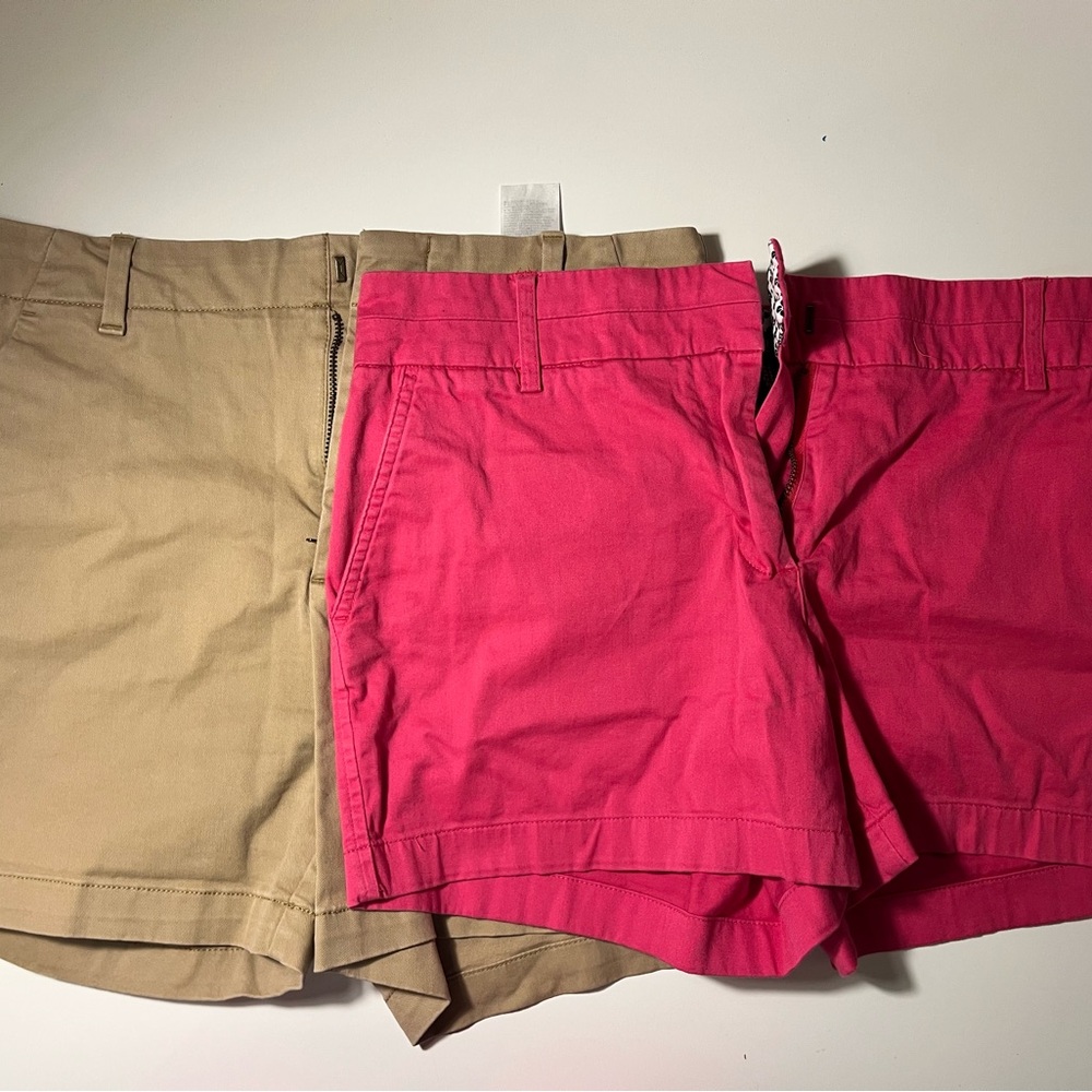 Banana Republic Tan and Pink Women's Shorts Sold Together Size 4
